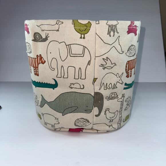 Anthropologie Animal Parade Cotton Canvas Toy Basket by Pehr - Picture 7 of 13